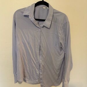 Uniqlo Men's Casual Light Blue Button Down Shirt